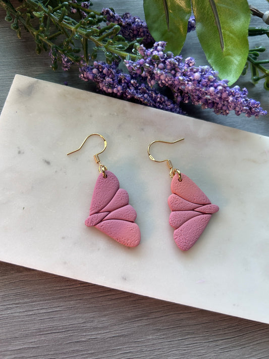 Ombre butterfly earrings (gold plated)