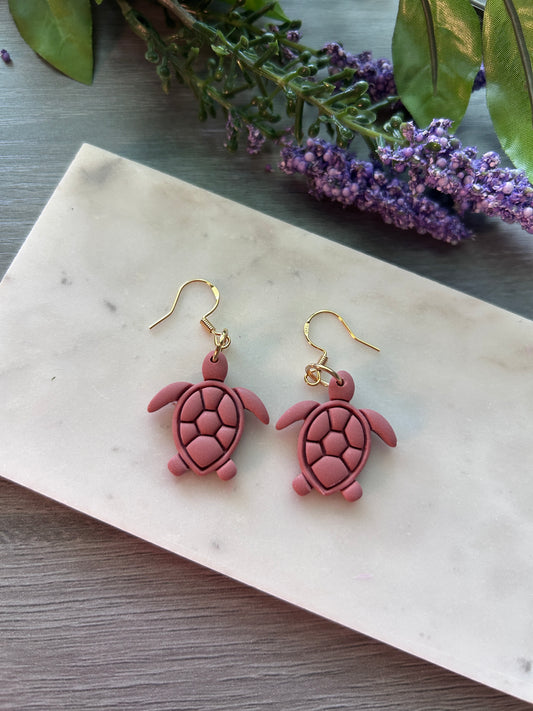 Summer turtle earrings (gold plated)