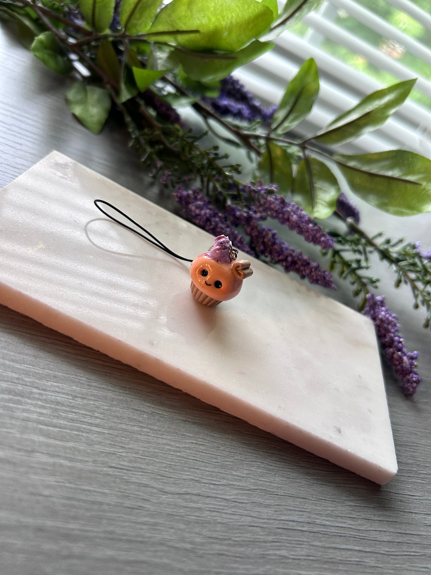 Cute polymer clay cupcake charm